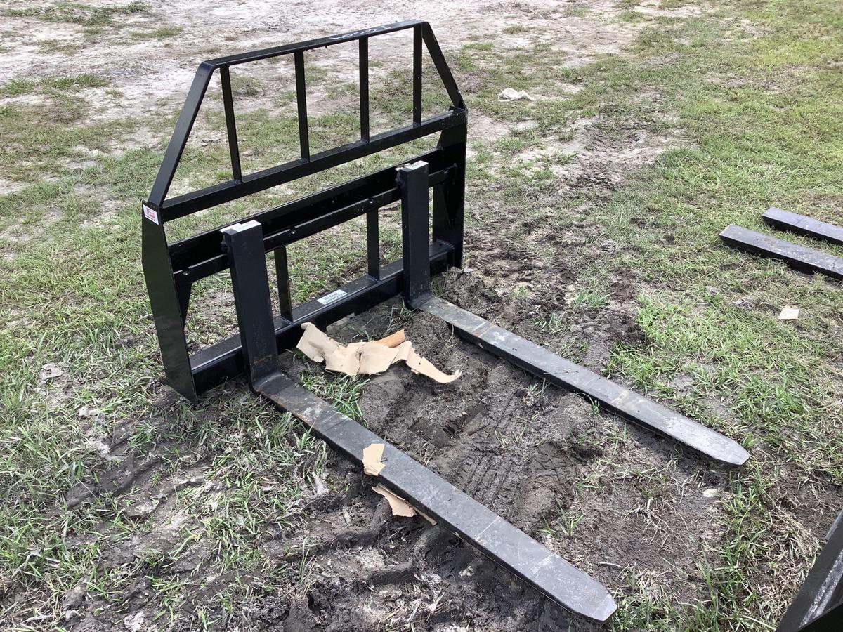 Unused 48in 3500lb Skid Steer Forks and Frame