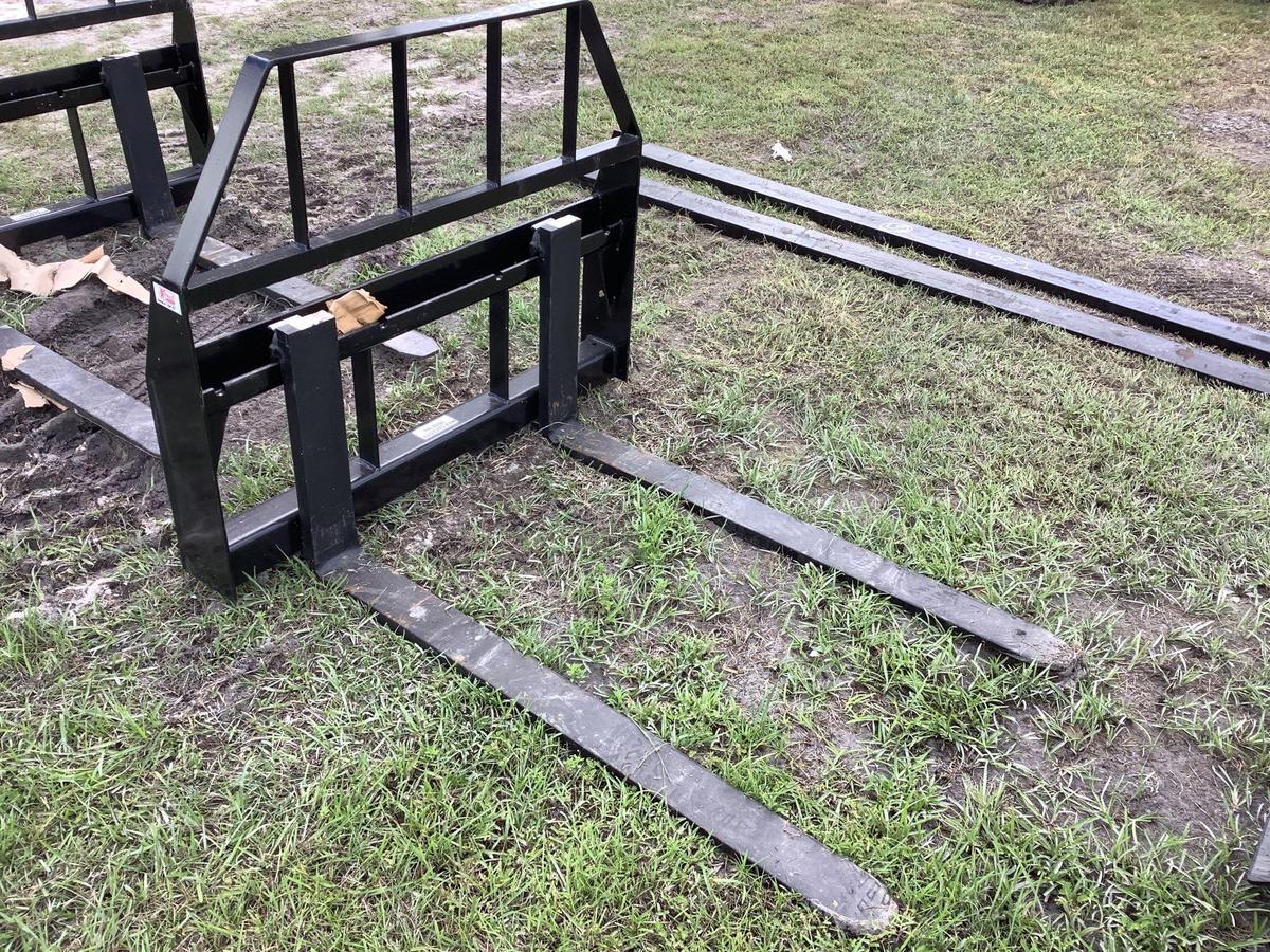 Unused 48IN 3500lb Skid Steer Forks and Frame