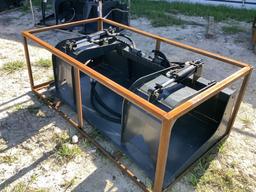 Unused 72in Wolverine Skid Steer Dual-Cylinder Grapple Bucket