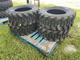 Four Unused Loadmaxx 12-16.5 Skid Steer Tires