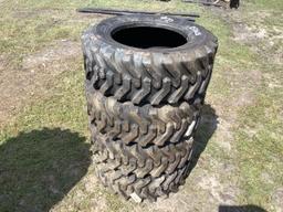 Four Unused Camso 10-16.5 Skid Steer Tires