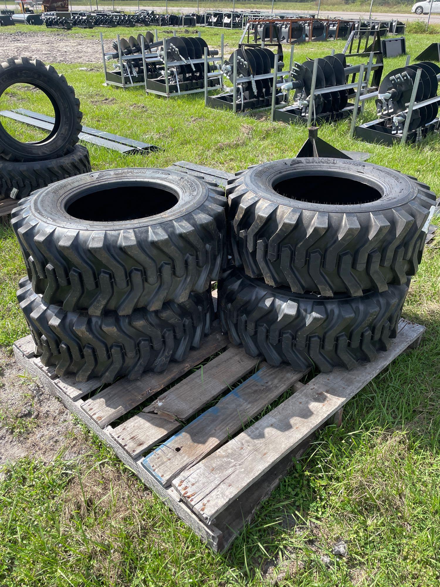 Four Unused Camso 12-16.5 Skid Steer Tires