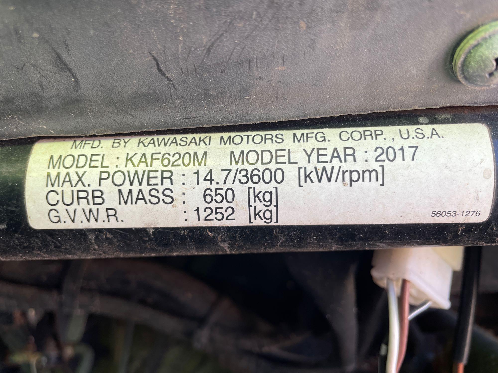 2017 Kawasaki Mule 410 4x4 Dump Utility Cart