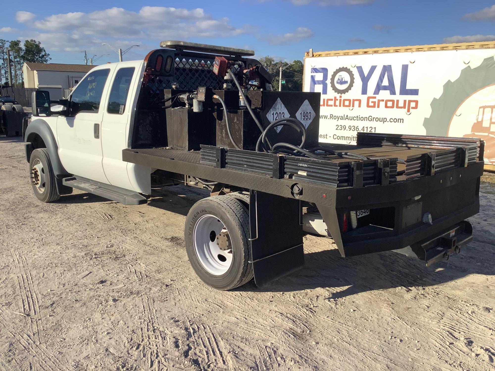 2012 Ford F-550 4x4 Ext Cab Flatbed Truck