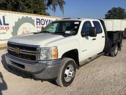 2013 Chevrolet Silverado 3500 4x4 Crew Cab Flatbed