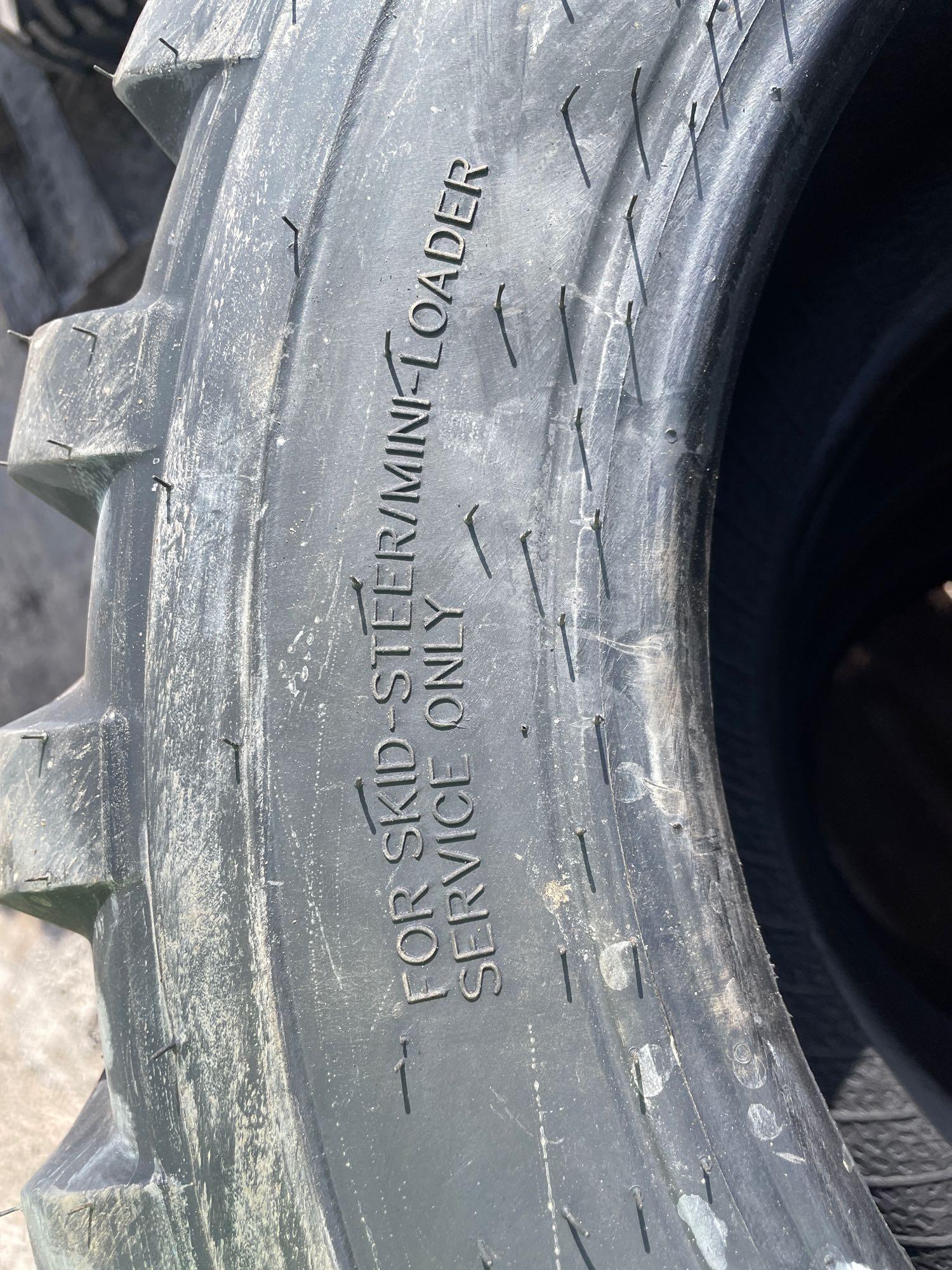 Four Unused 10-16.5 Skid Steer Tires