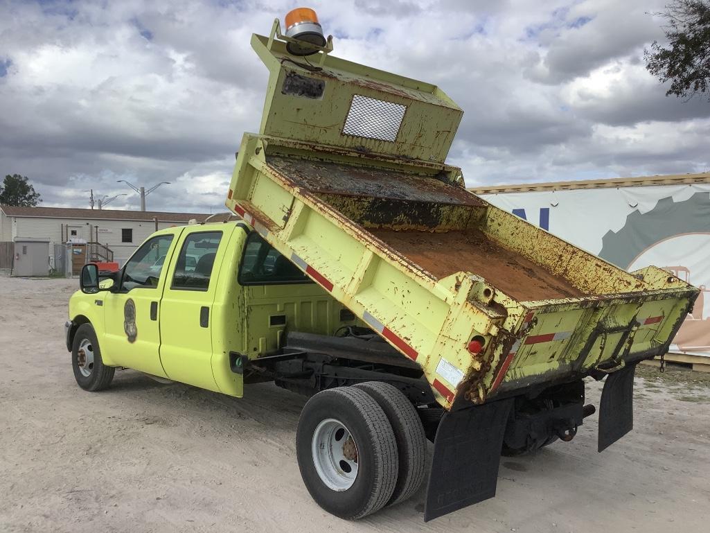 1999 Ford F-350 Crew Cab Dump Pickup Truck