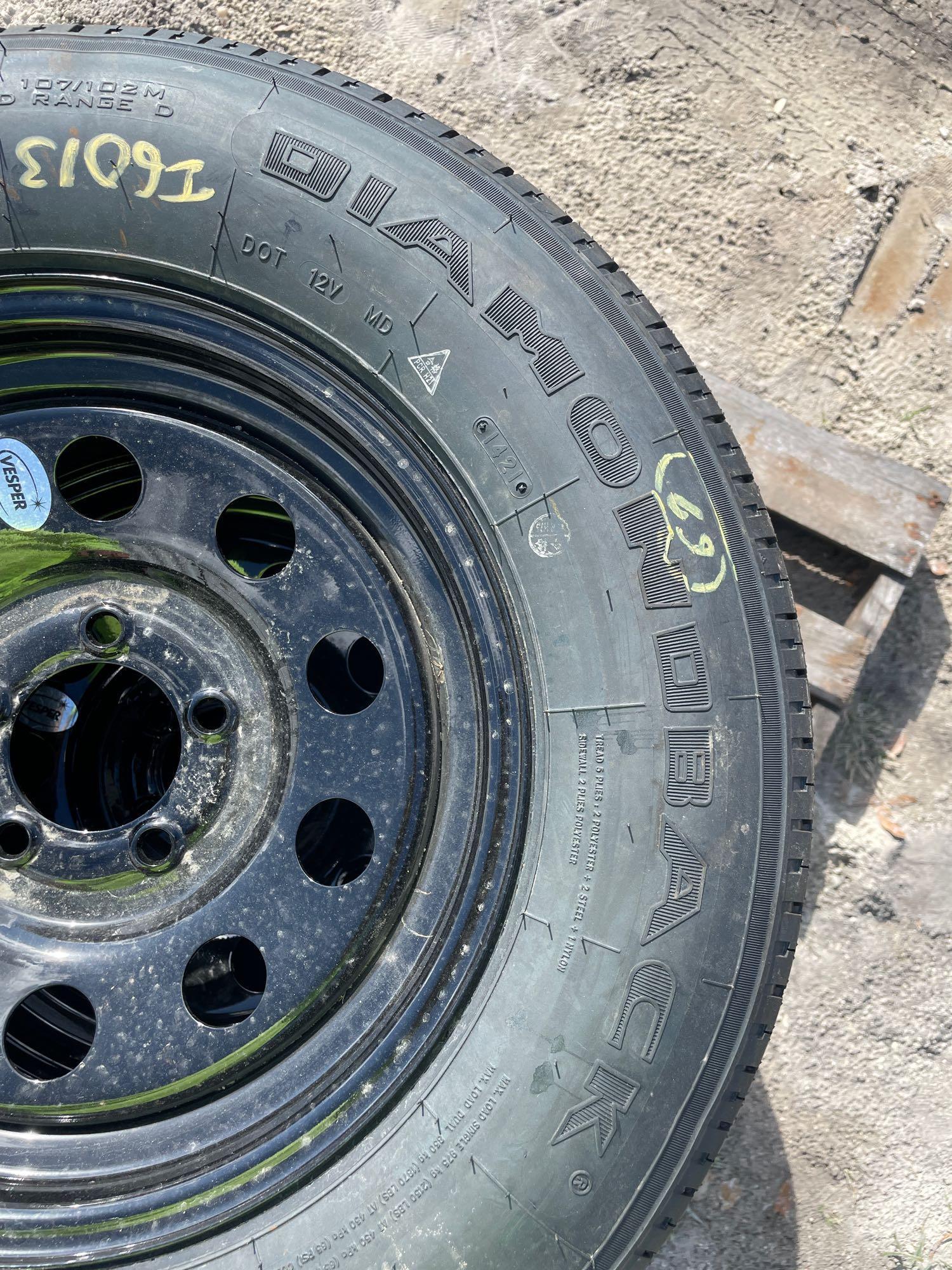 Four Unused 205/75R15 Trailer Tires