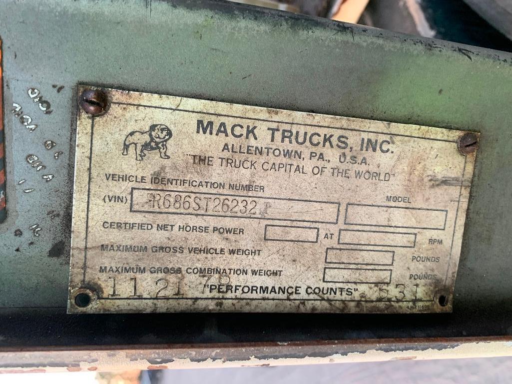 1979 Mack T/A Roll Off Truck