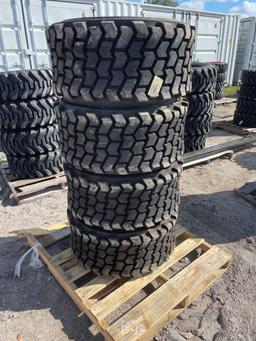 Four Unused 33x15.5-16.5 Wide Wall Skid Steer Tires