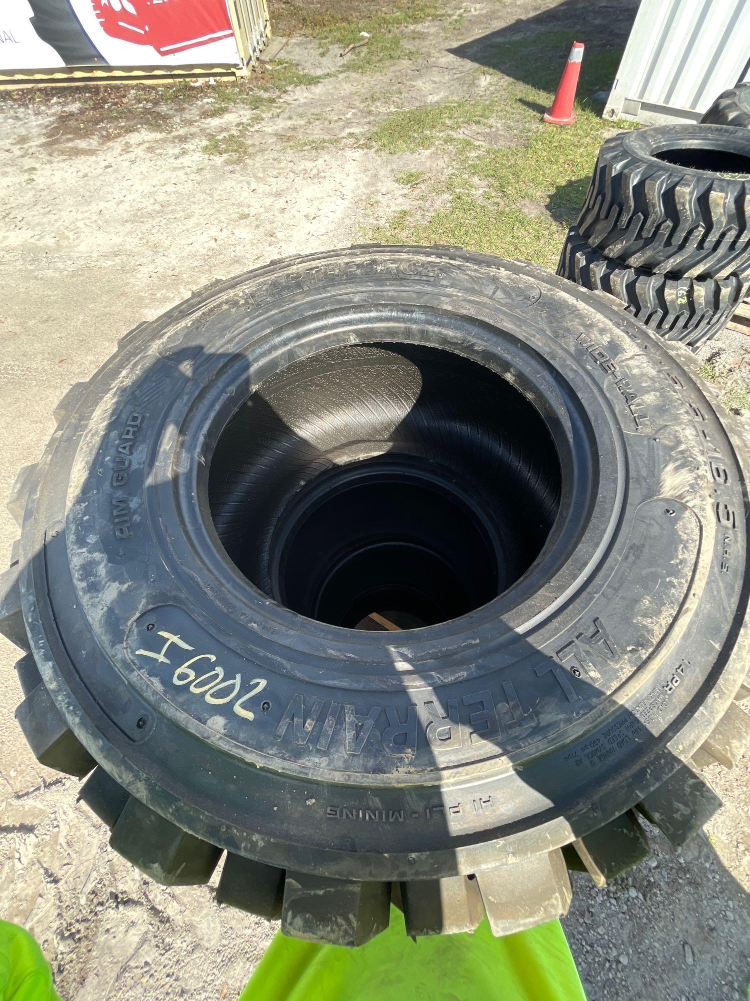 Four Unused 33x15.5-16.5 Wide Wall Skid Steer Tires