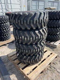 Four Unused 12-16.5 Skid Steer Wheels and Tires