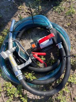 Diesel pump with hose and nozzle