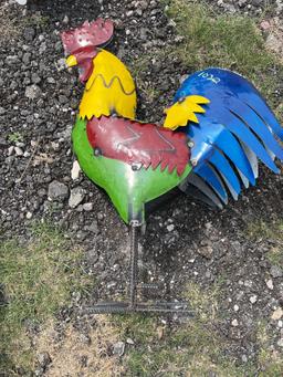 Rooster Yard Art