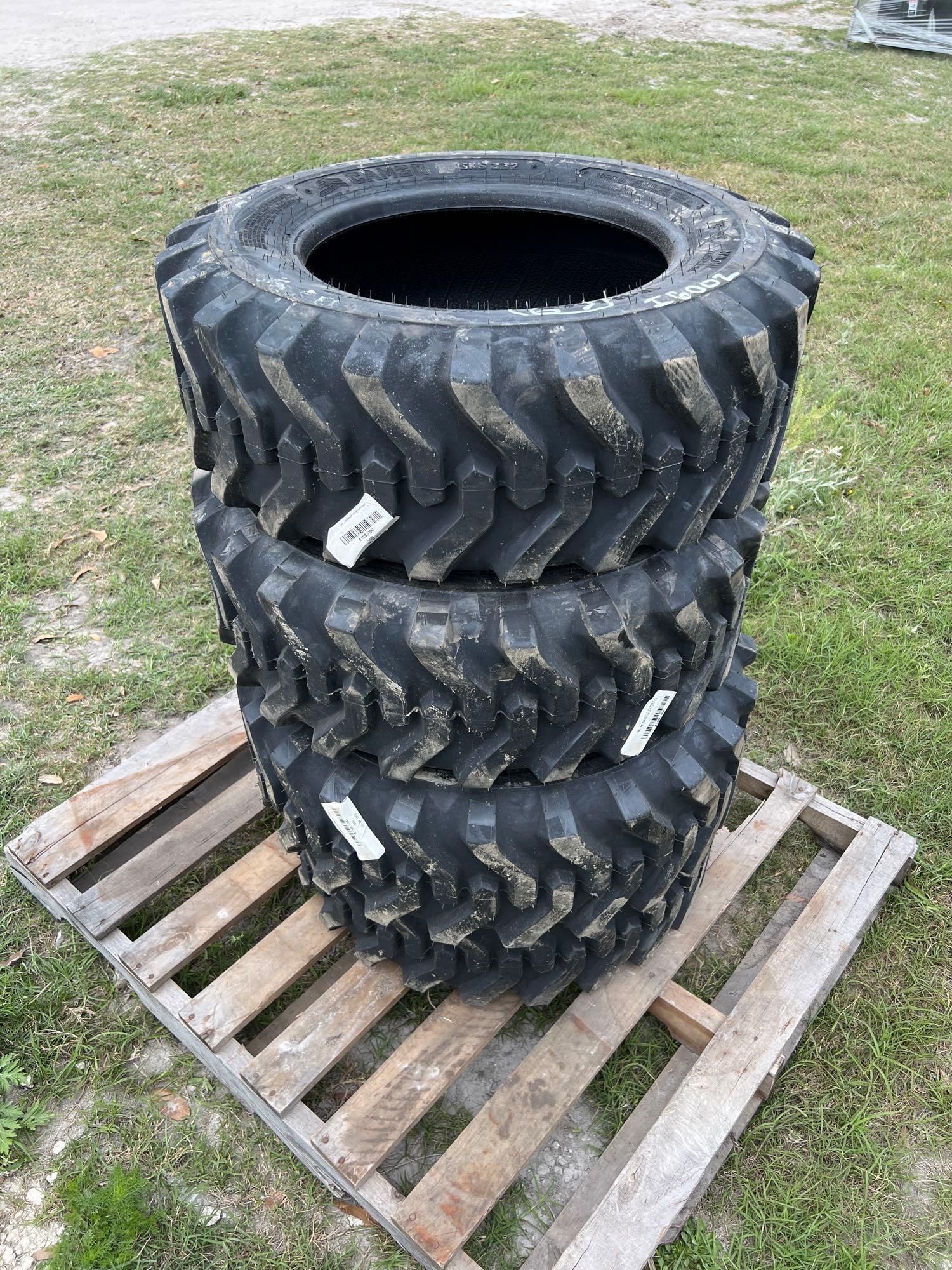 Four Unused Camso 10-16.5 Skid Steer Tires