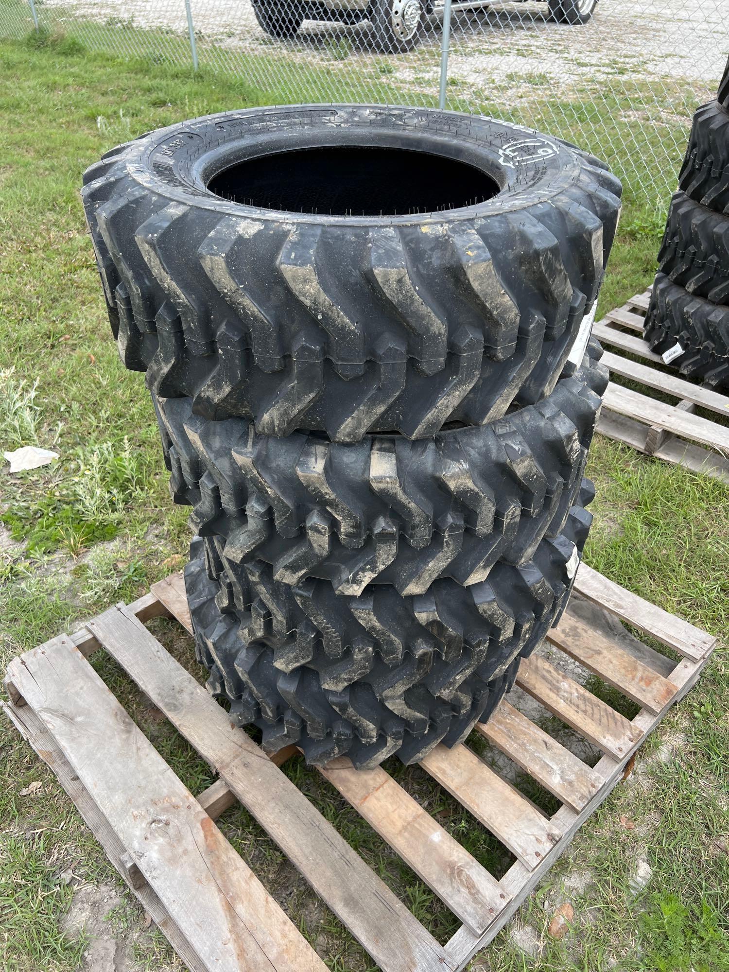 Four Unused Camso 10-16.5 Skid Steer Tires