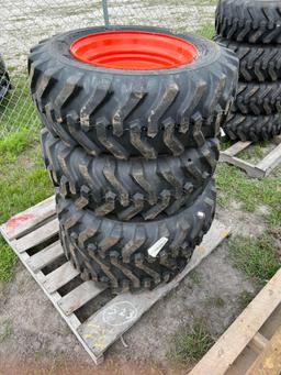 Four Unused Camso 10-16.5 Skid Steer Wheels and Tires