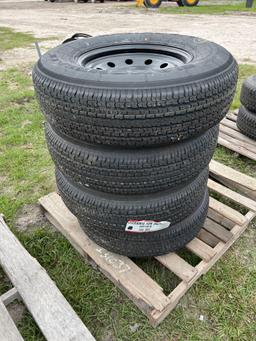 Four Unused ST235/30R16 Wheels and Tires