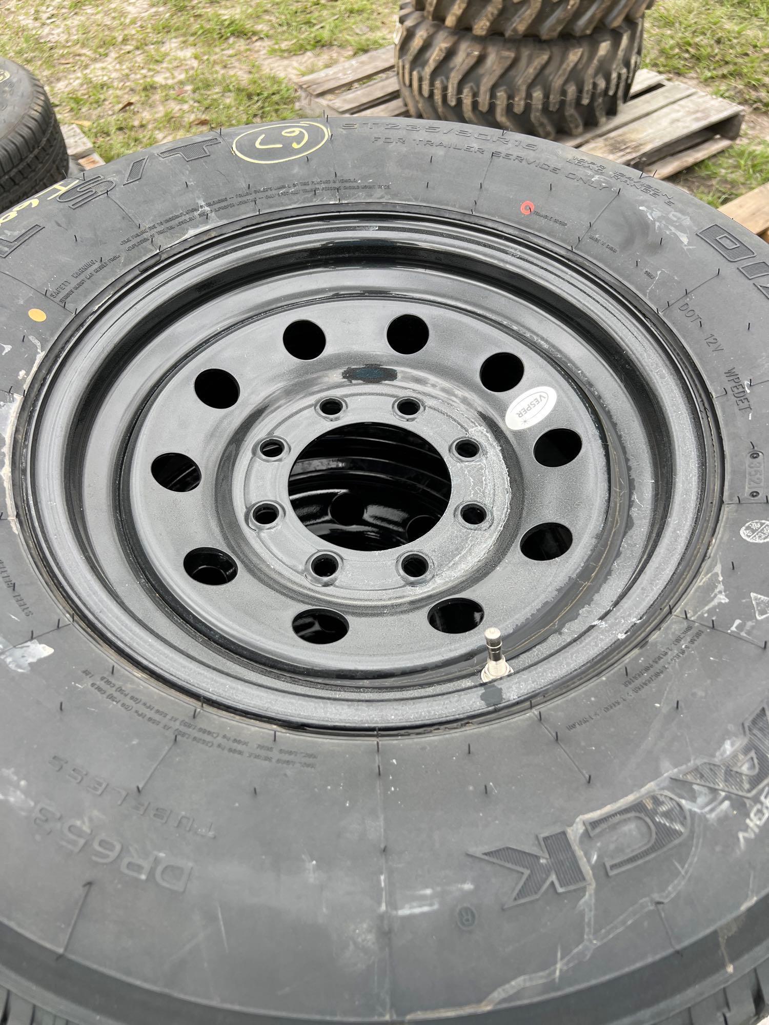 Four Unused ST235/30R16 Wheels and Tires