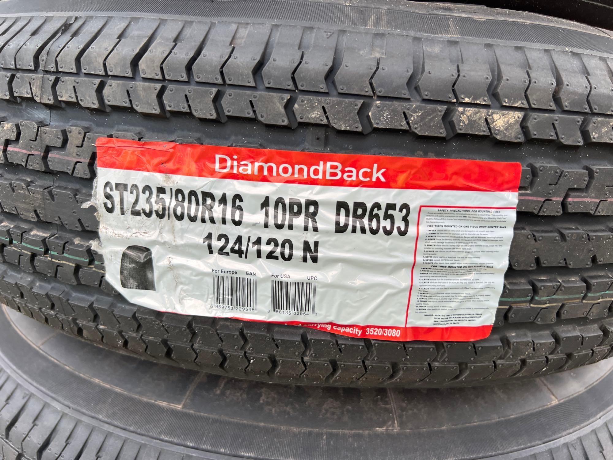 Four Unused ST235/30R16 Wheels and Tires