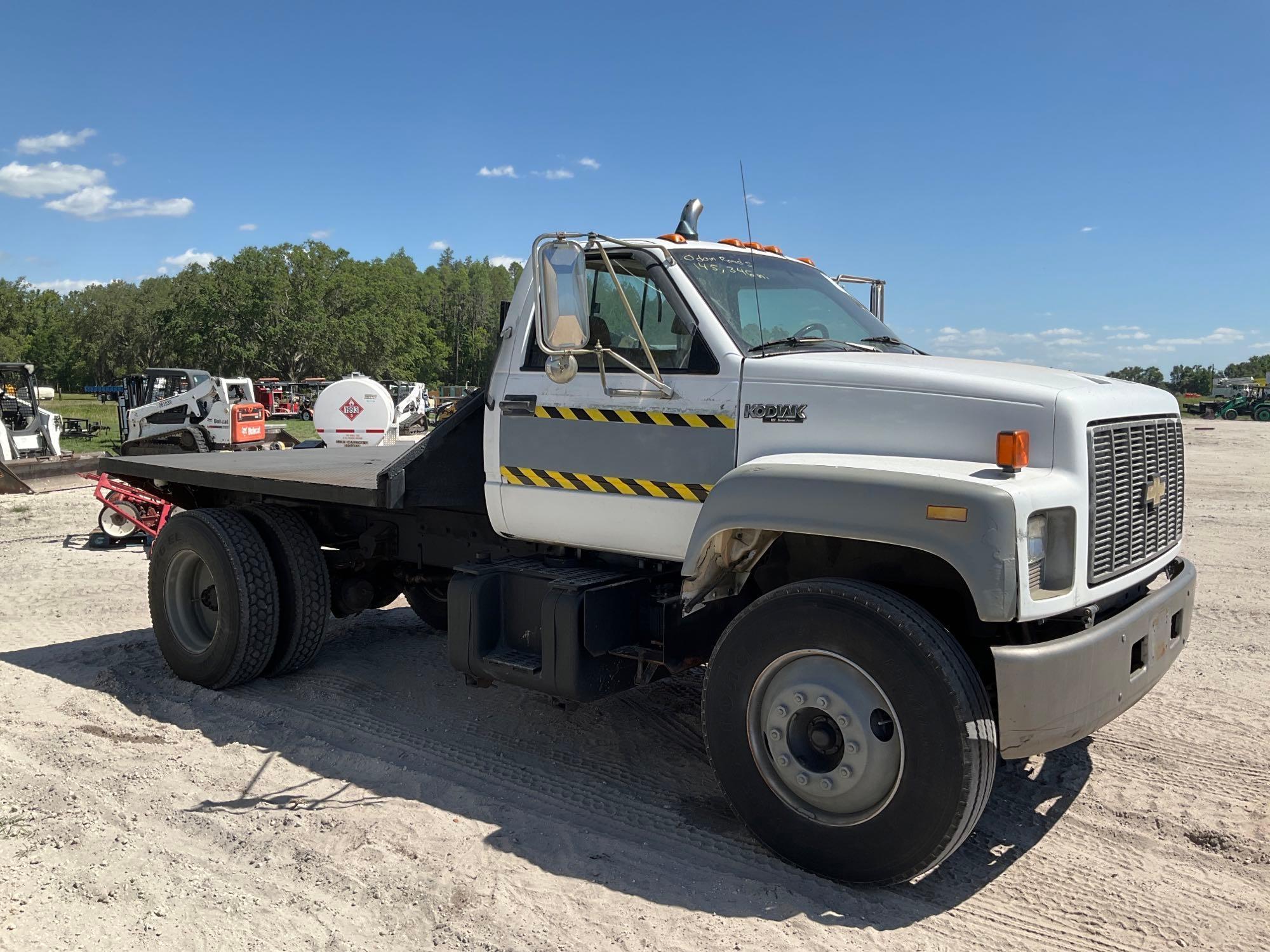 1994 Chevrolet C70 Kodiak Flatbed Hauling Truck 10ft