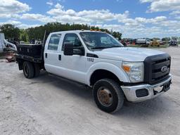 2016 Ford F-350 4x4 Crew Cab Flatbed Hauling Truck 9ft