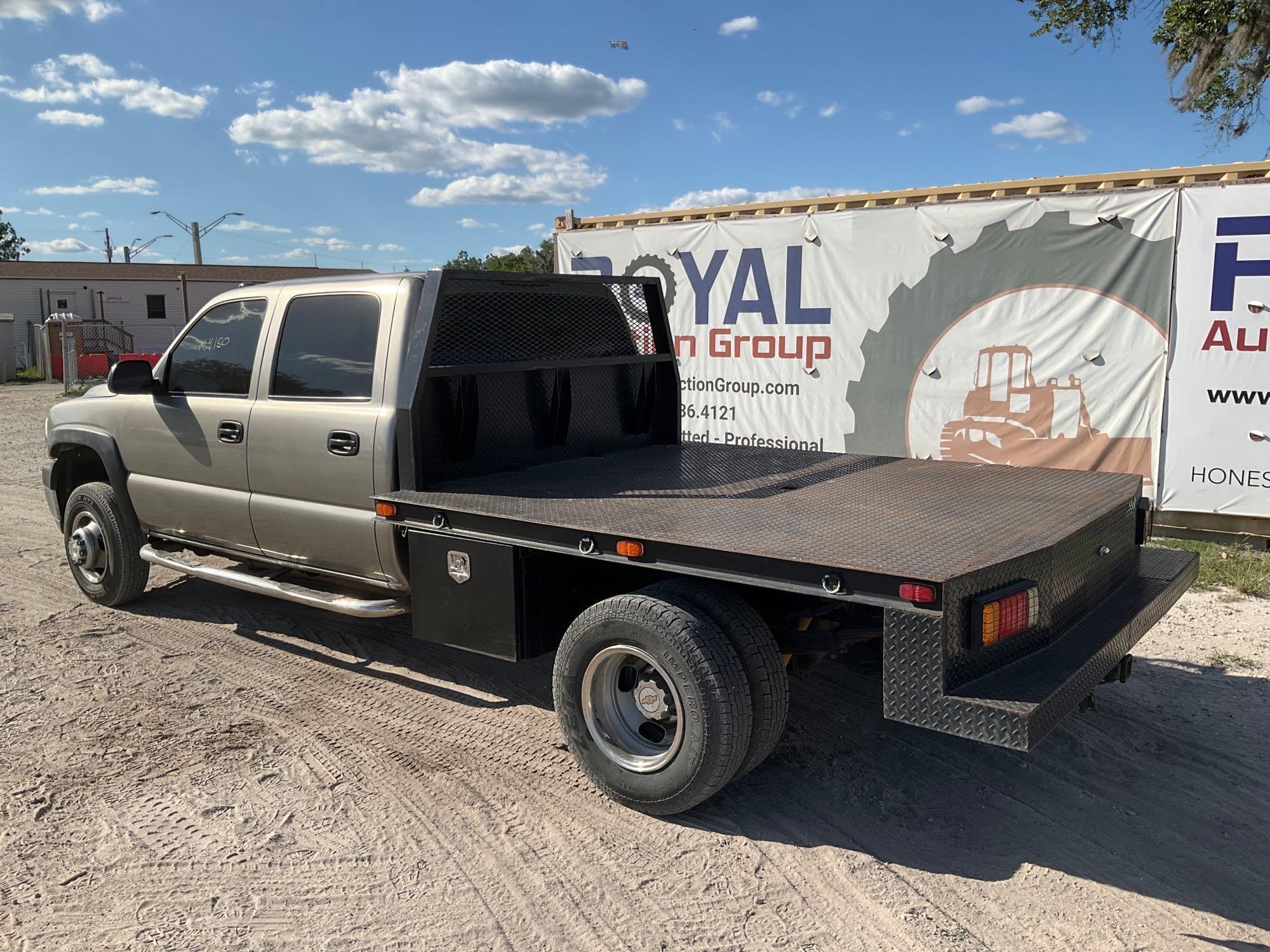 2001 Chevrolet 3500 Crew Cab Dually Flatbed Truck 8ft