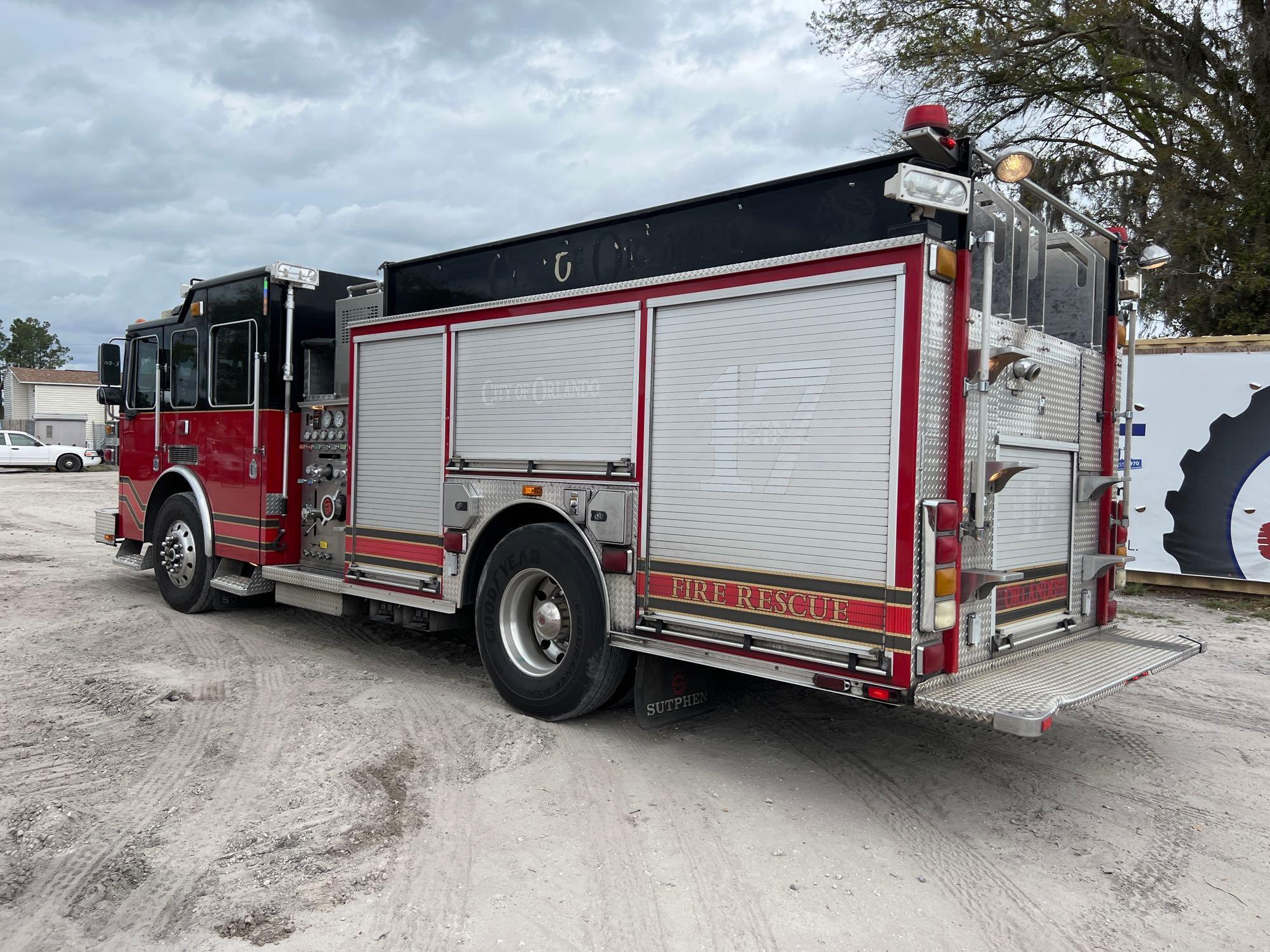 2007 Sutphen S2 Sheild Pump Engine Fire Truck