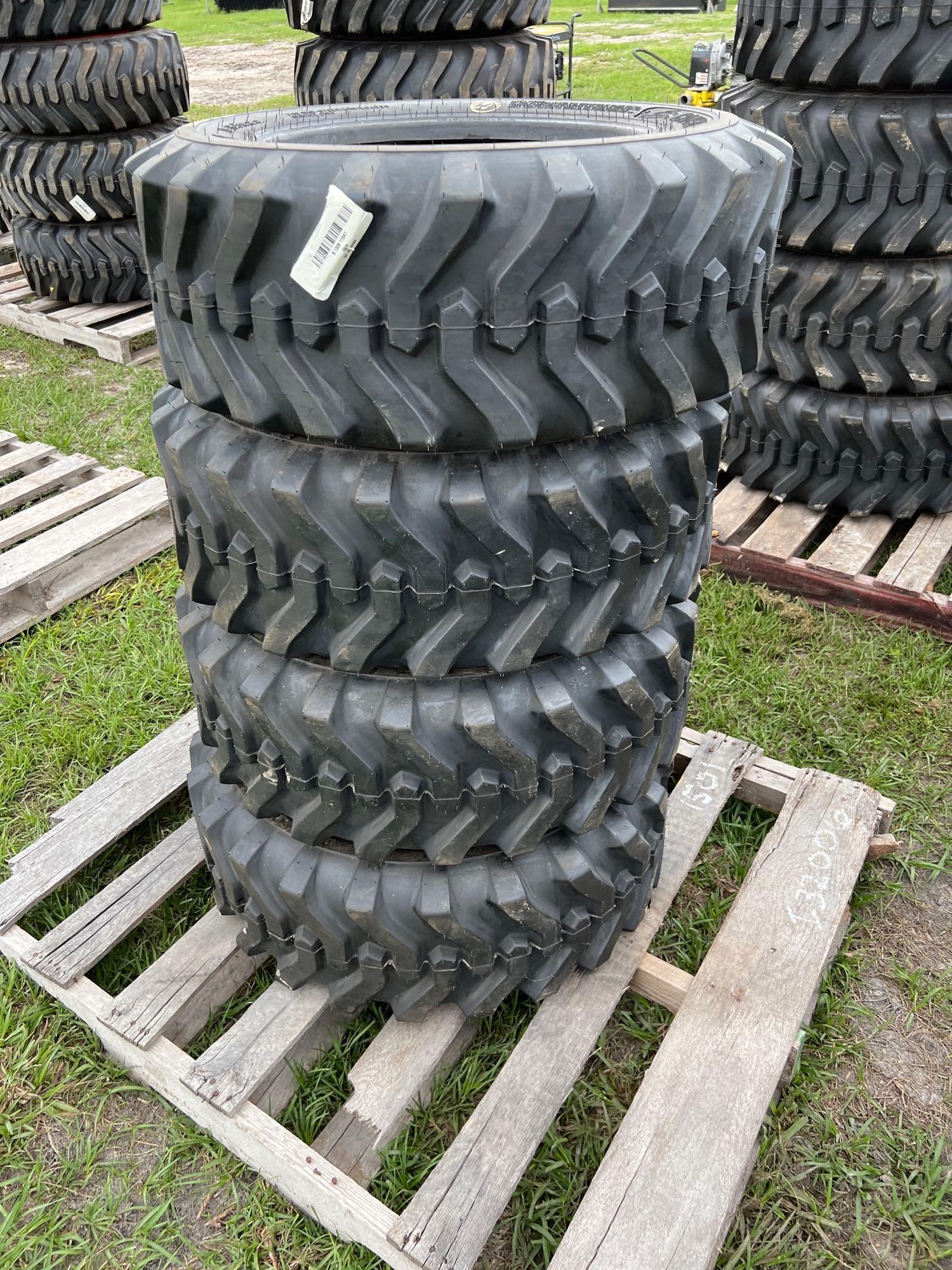 Four Unused Camso 10-16.5 Skid Steer Tires