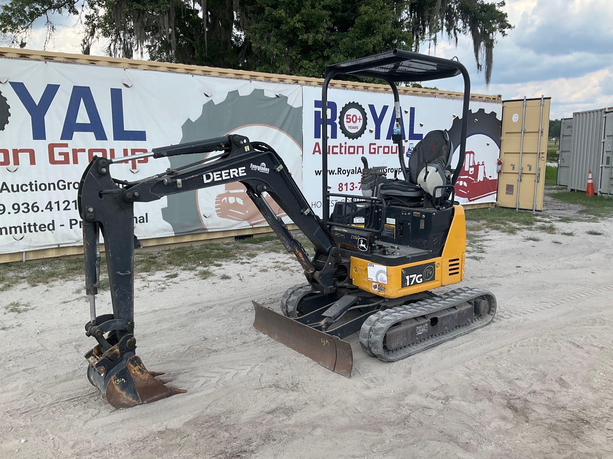 2019 John Deere 17G Hydraulic Mini Excavator