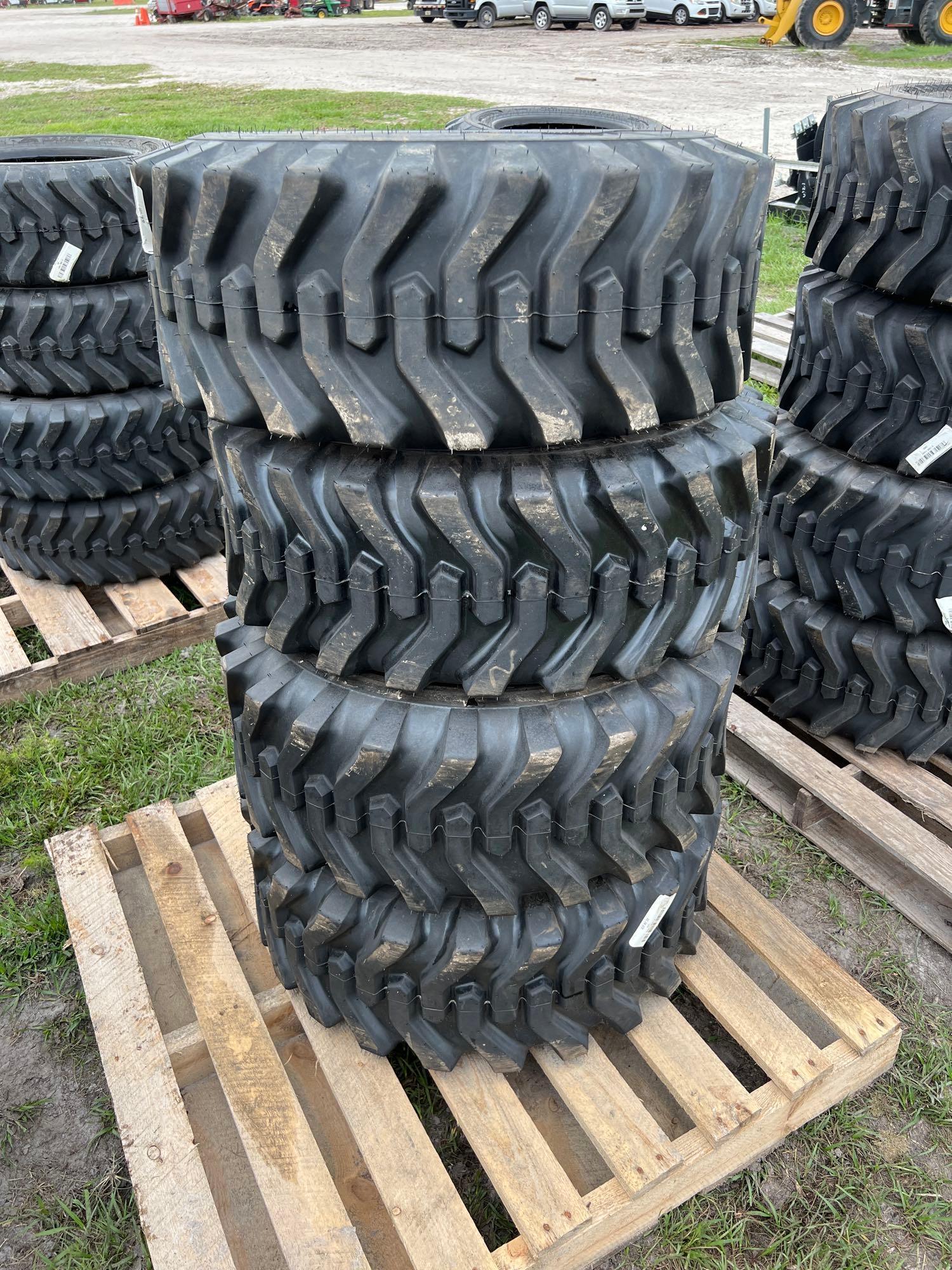 Four Unused Camso 12-16.5 Skid Steer Tires