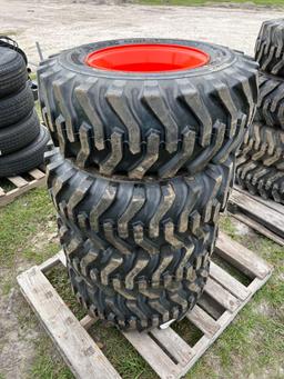 Four Unused Camso 12-16.5 Skid Steer Wheels and Tires