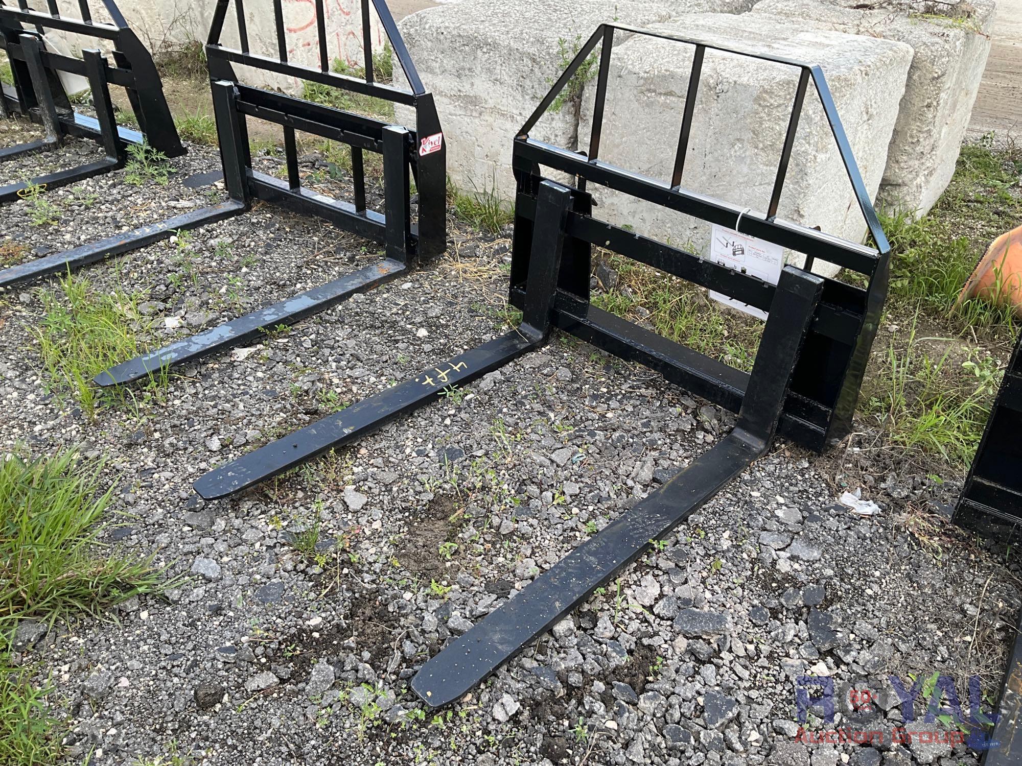 Unused Mower King Skid Steer Forks and Frame