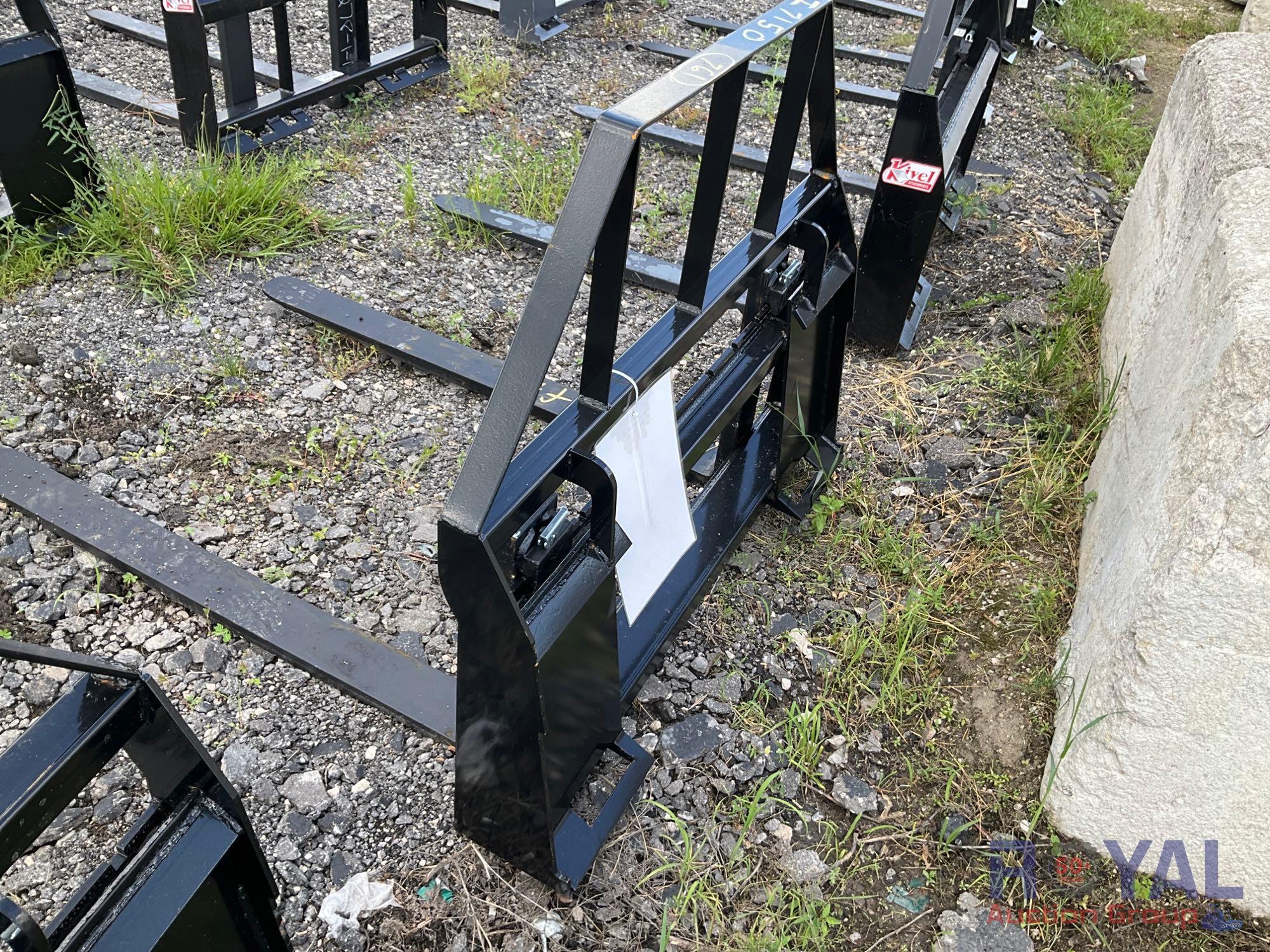 Unused Mower King Skid Steer Forks and Frame