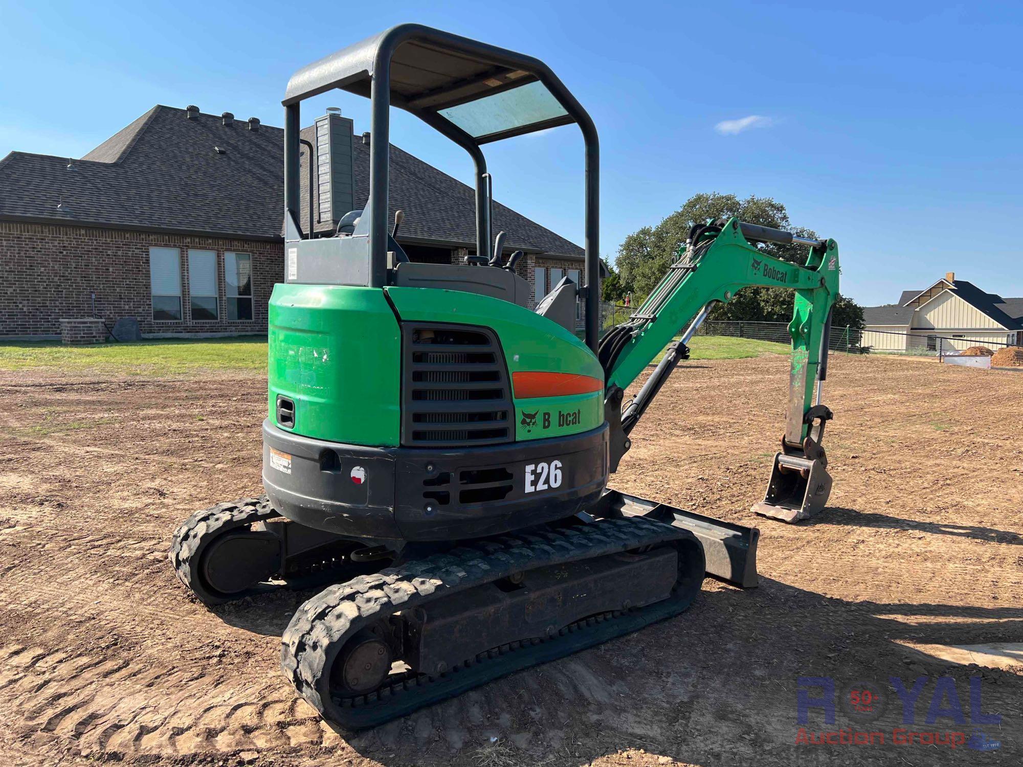 2016 Bobcat E26 Mini Hydraulic Excavator