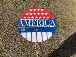 America Metal Decorative Sign