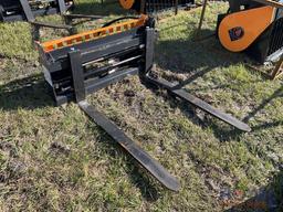 2022 Wolverine Skid Steer Fork Attachment with Hydraulic Positioner