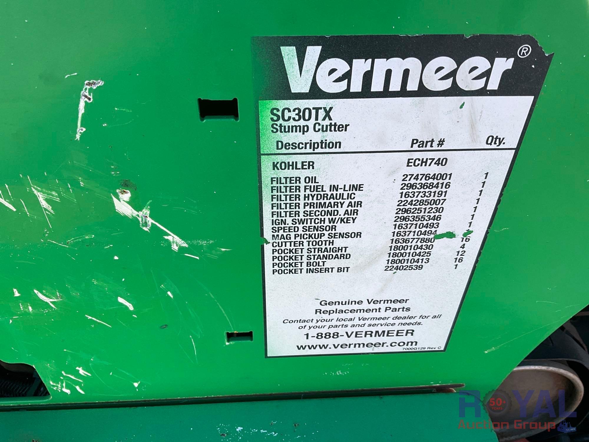 2018 Vermeer SC30 TX Stump Cutter