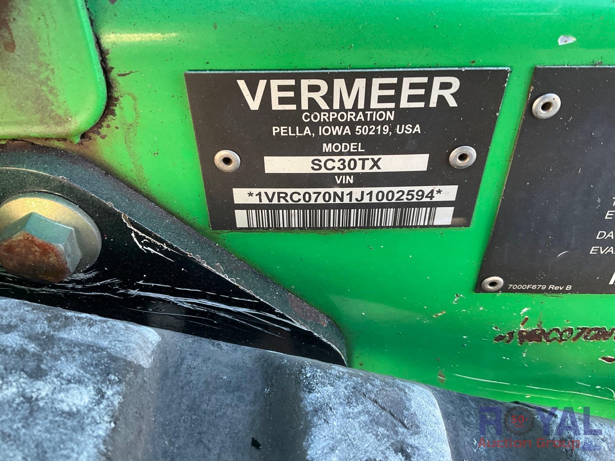 2018 Vermeer SC30 TX Stump Cutter