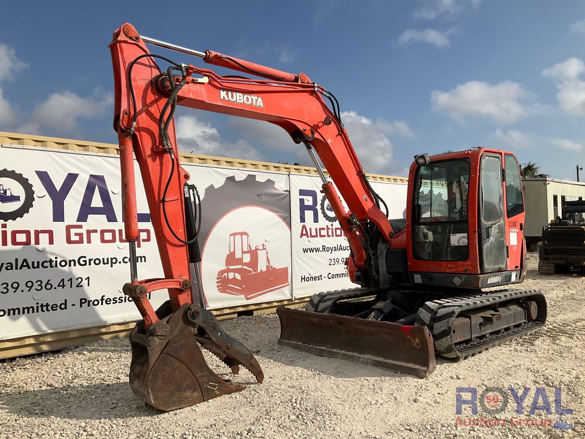 2007 Kubota KX080-3 Midi Excavator