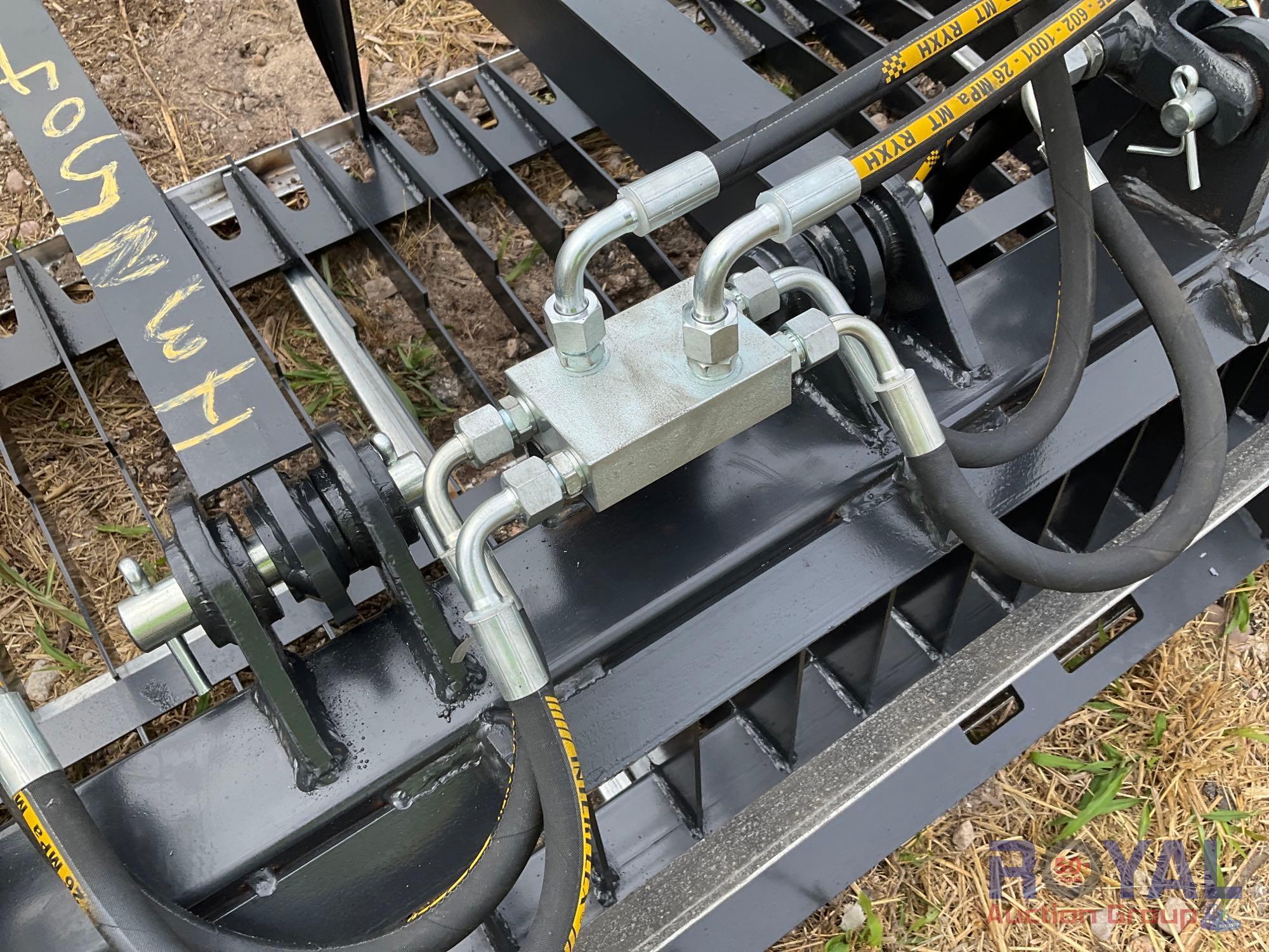 2022 Skid Steer Grapple Rake Bucket Attachment