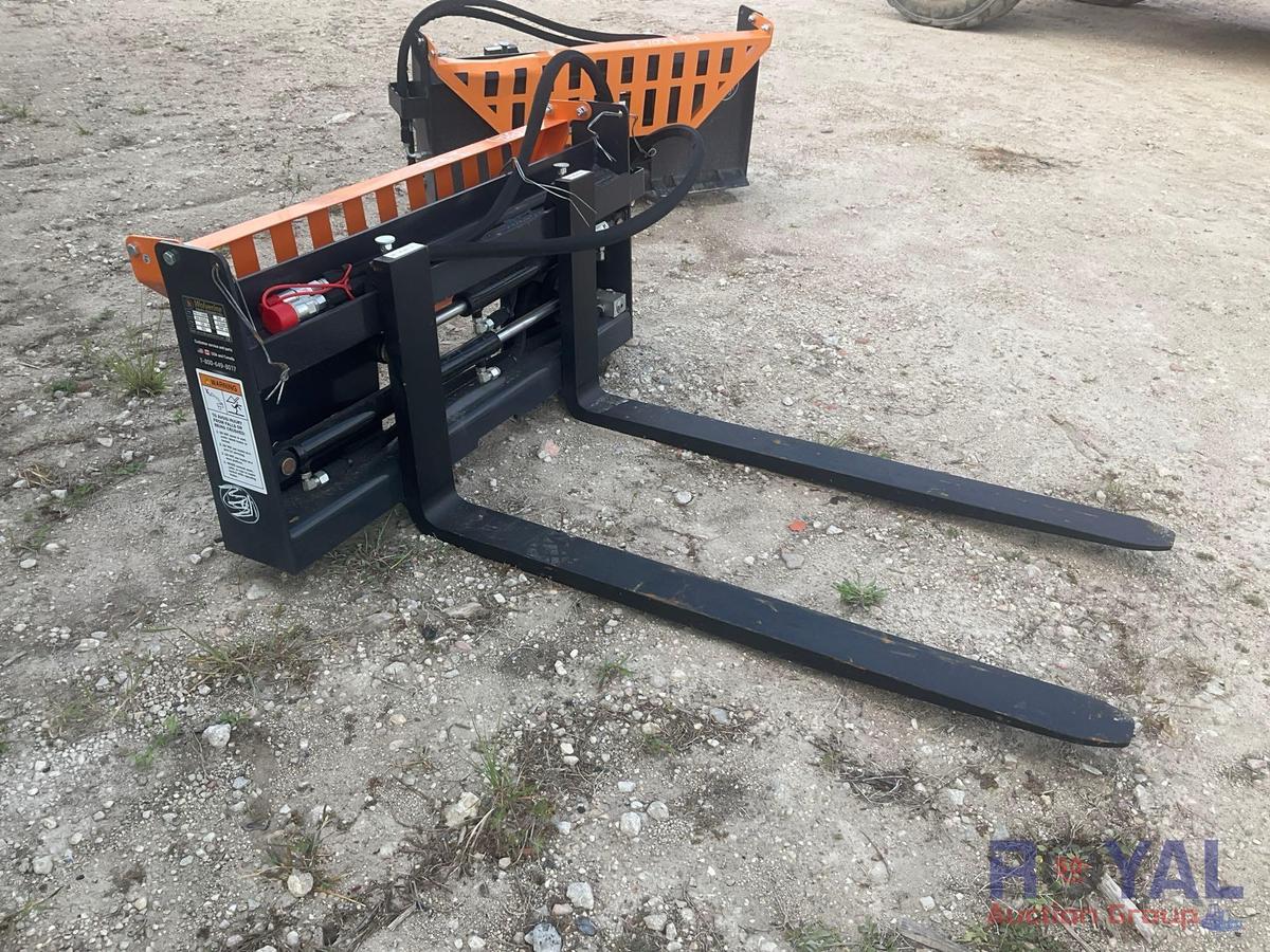 2023 Wolverine PFA-11-3300G 3,500LB Hydraulic Fork Skid Steer Attachment