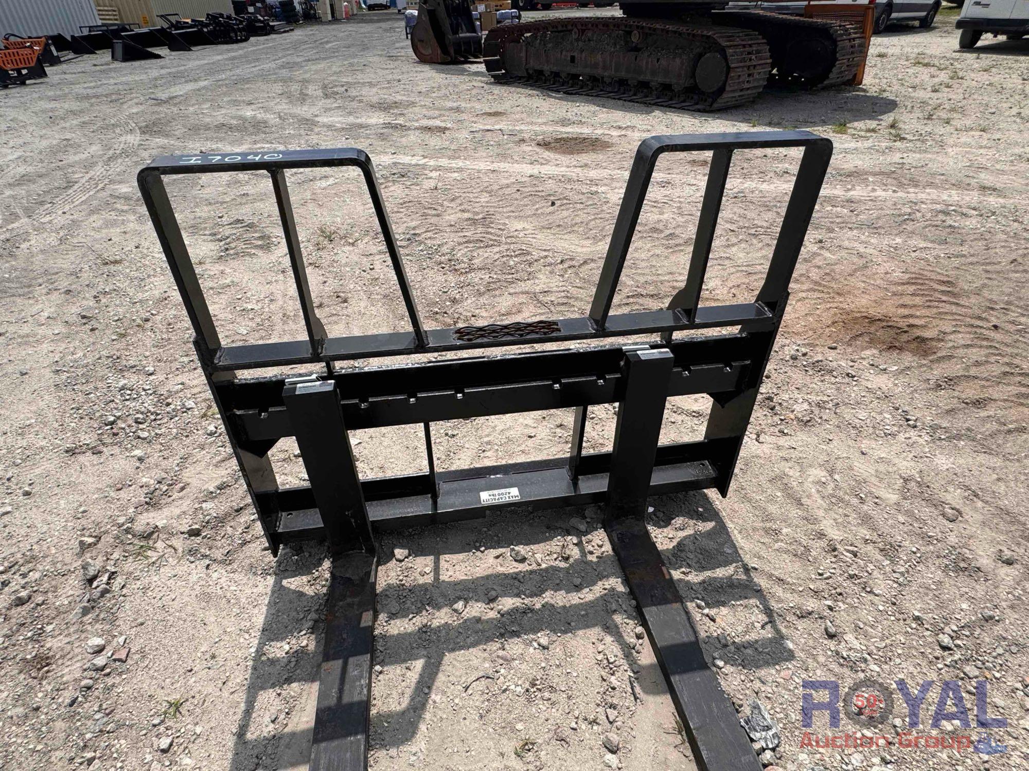 2024 Kivel 4200lbs Skid Steer Fork Attachment