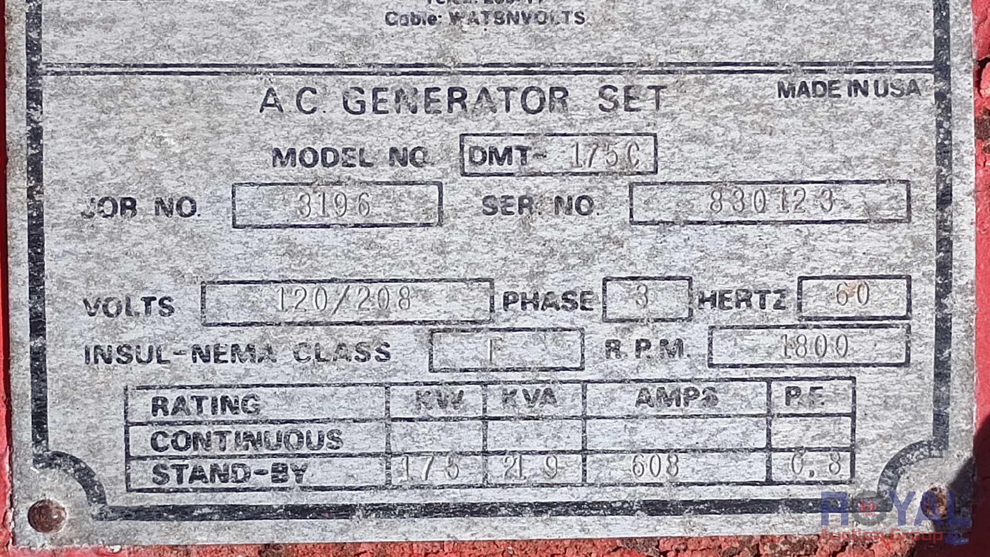 DMT 175C AC Diesel Generator