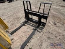 2024 Kivel 4200lbs Skid Steer Fork Attachment