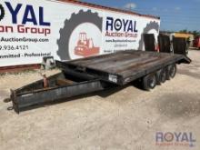 T840007 14ft X 7ft Tri-Axle Trailer w/ Fold Down Ramps