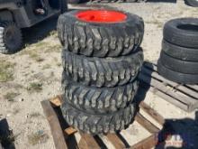 Unused 10-16.5N.H.S Skid Steer Forerunner Tires and Wheels