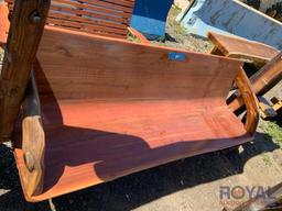 Decorative Wood Bench Swing