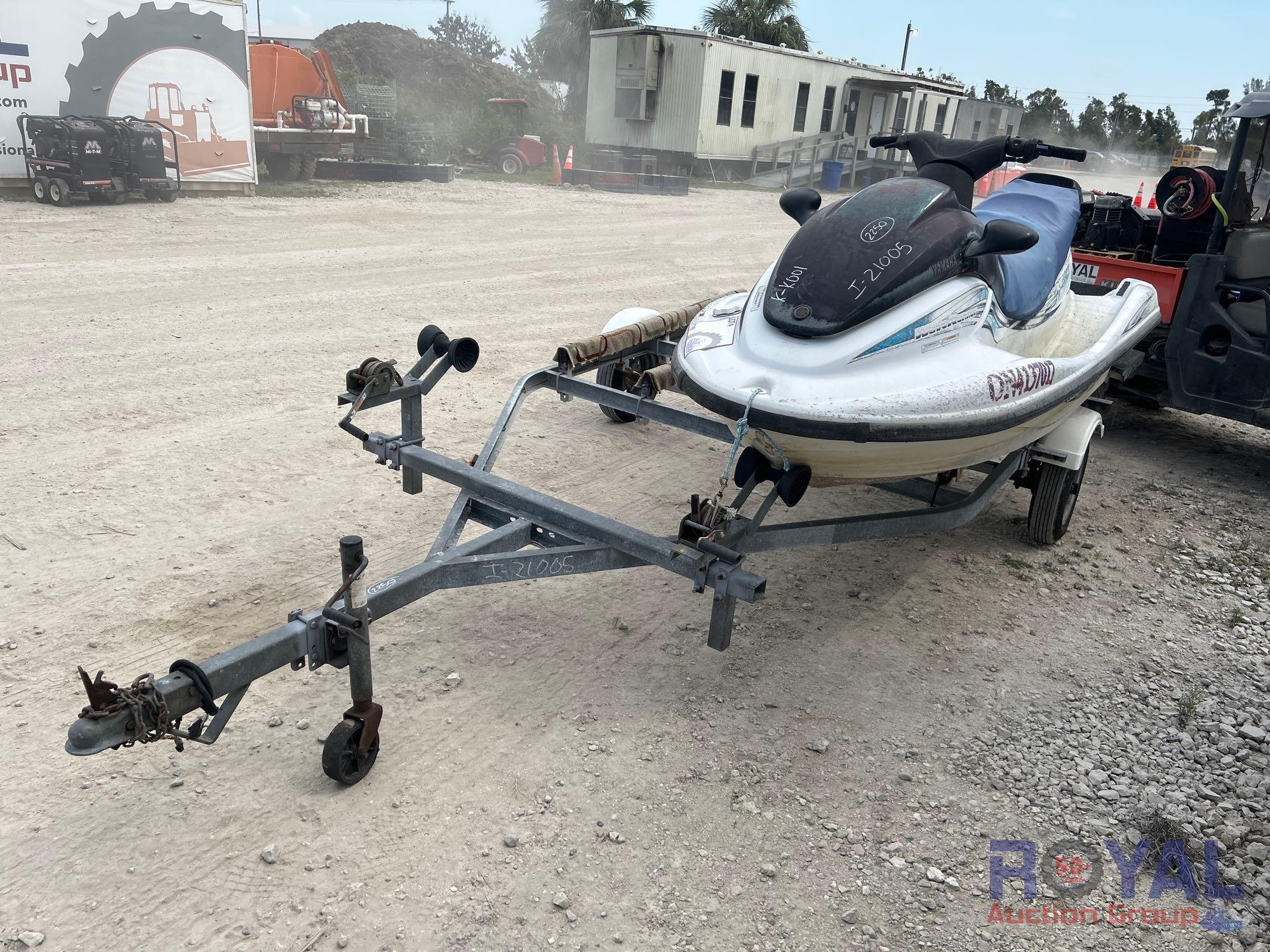 2001 Yamaha Jet Ski With Galvanized Double Jetski Trailer