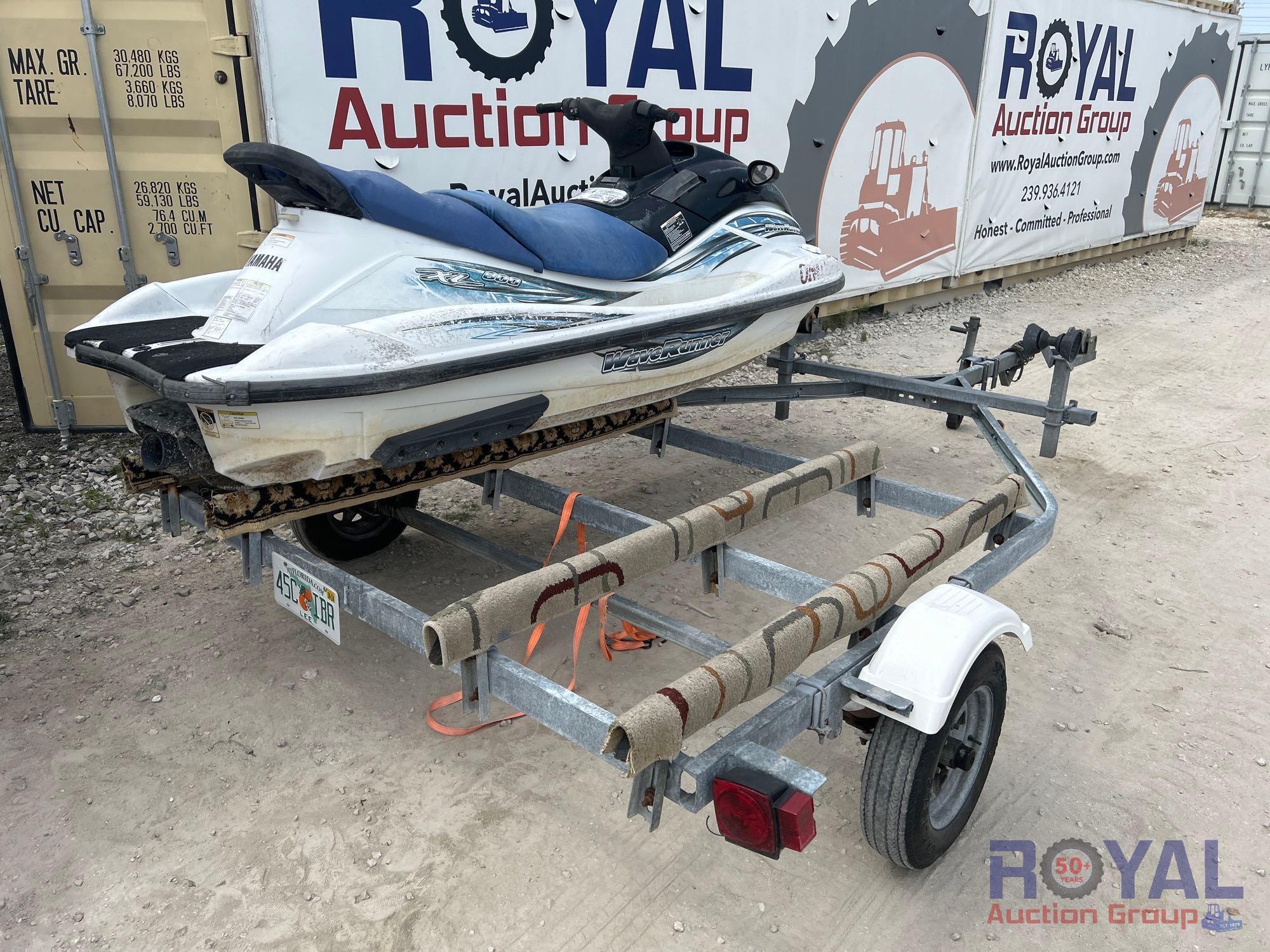 2001 Yamaha Jet Ski With Galvanized Double Jetski Trailer